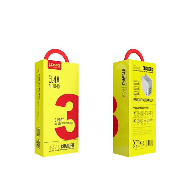 CHARGEUR LDNIO A3303 3.4A 3USB
