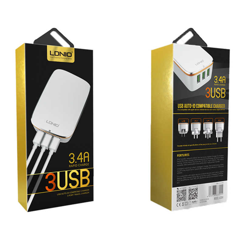 CHARGEUR LDNIO A3304 3.4A 3USB