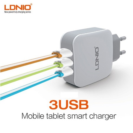 CHARGEUR LDNIO A3301 3.1A 3USB