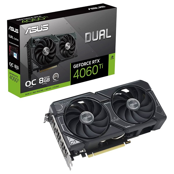 CARTE GRAPHIQUE ASUS DUAL RTX 4060TI OC 8GB