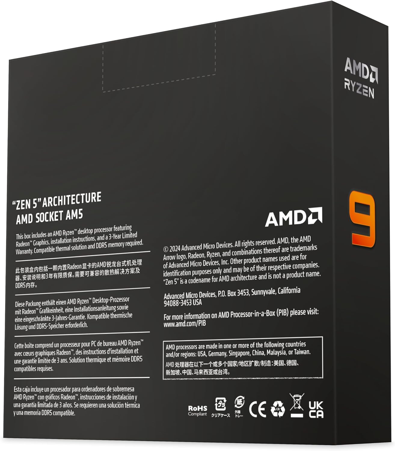 CPU AMD RYZEN  9 9950X BOX