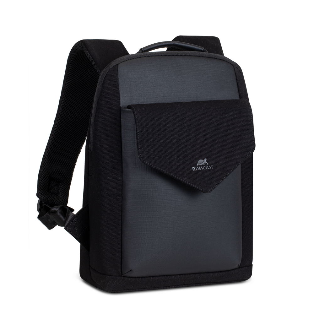 SAC A DOS RIVACASE 8521 BLACK CANVAS 13.3
