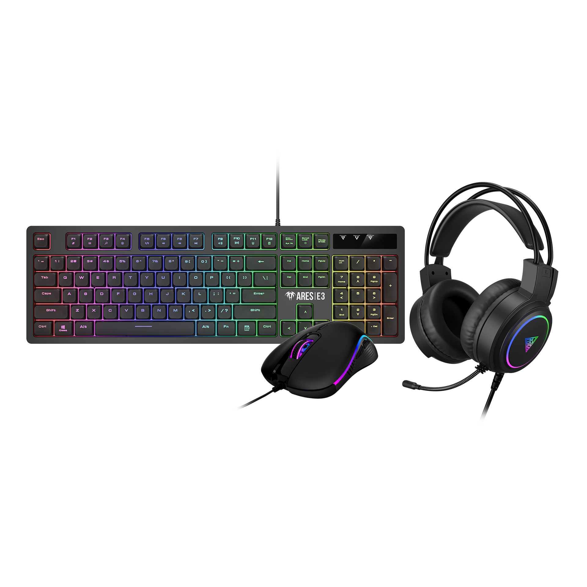 COMBO CLAVIER SOURIS CASQUE GAMDIAS POSEIDON E2