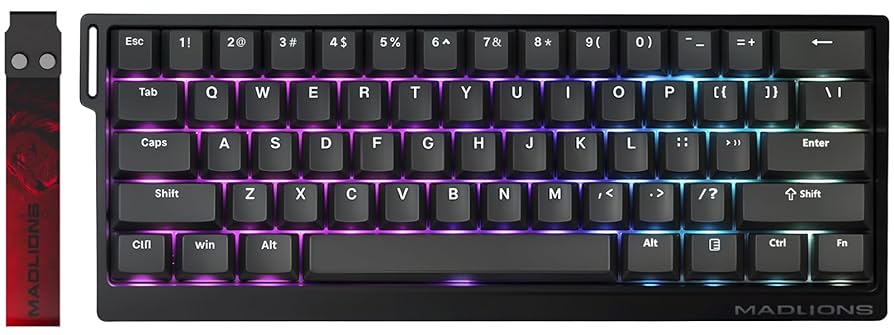 CLAVIER MADLIONS MAD 60 HE BLACK MAGNETIQUE SWITCH RGB