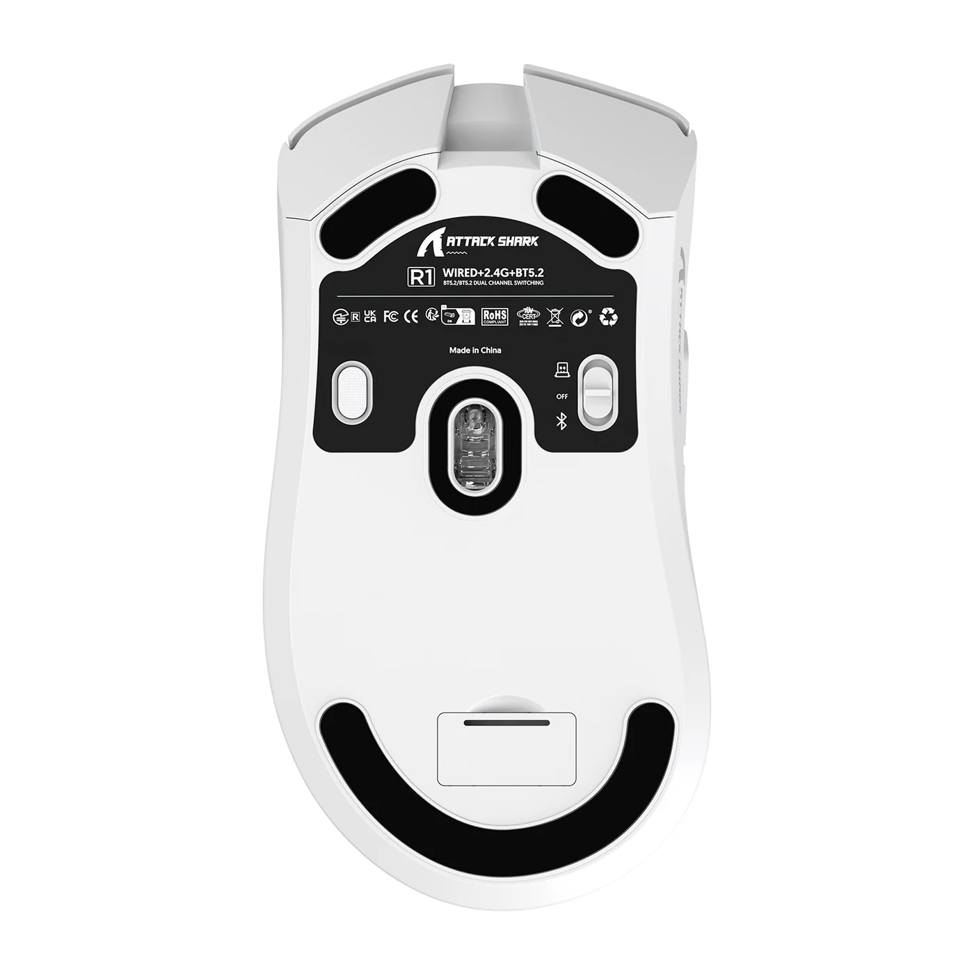 SOURIS ATTACK SHARK R1 WIRELESS WHITE
