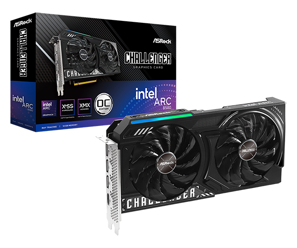 VGA INTEL ASROCK B580 CHALLENGER 12GB BLACK